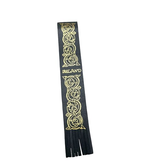 Real Leather Bookmark Made In Ireland With Gold Celtic Design 1D - Picture 1 of 3